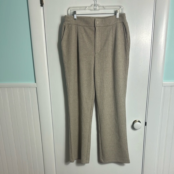 Varley Aberdeen Straight Leg Pant 29" Taupe Marl Size Medium - Picture 2 of 16